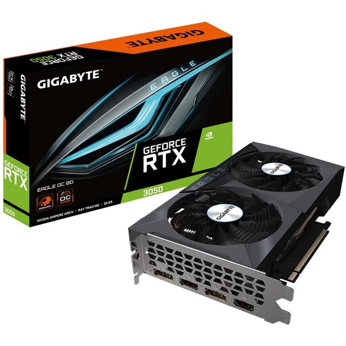 GIGABYTE RTX 3050 8GB GDDR6 EAGLE OC Graphics Card - GV-N3050EAGLE OC-8GD GIGABYTE RTX 3050 8GB GDDR6 EAGLE OC Graphics Card - GV-N3050EAGLE OC-8GD